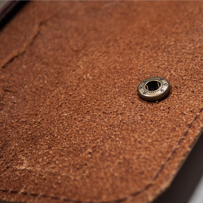 back of brown English Bridle Leather