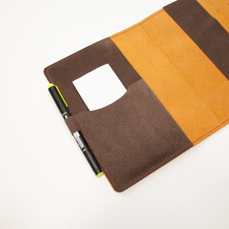 Single Snap Pioneer Cognac Leather Bible Cover - Made to fit your bible - Punch kit included.