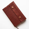 Leather Bible Cover Dual Snap Closure - English Bridle