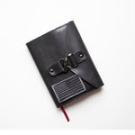 Black Military Leather Bible Cover - Cobra Buckle - Made to Fit - English Bridle